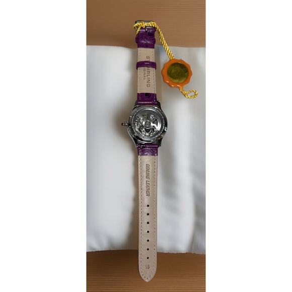 NWT Stuhrling Vogue Audrey Freedom Set 196SW.1115Q78 36 mm Auto Skeleton Watch - Picture 14 of 16